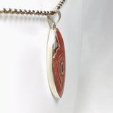 Rhodochrosite Marquise Pendant KPGJ4330 - Nature's Magick