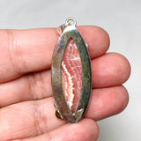 Rhodochrosite Marquise Pendant with Brass Accents KPGJ4332 - Nature's Magick