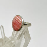 Rhodochrosite Oval Cabochon Ring Size 5.5 PRGJ648