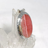 Rhodochrosite Oval Pendant in a Hammered Setting KPGJ4320 - Nature's Magick