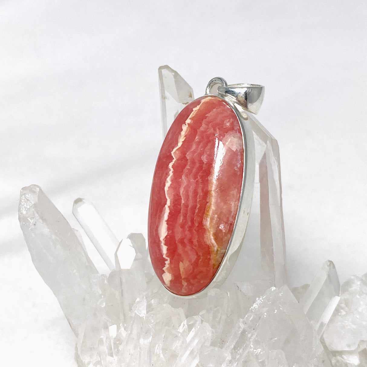 Rhodochrosite Oval Pendant KPGJ4319 - Nature's Magick