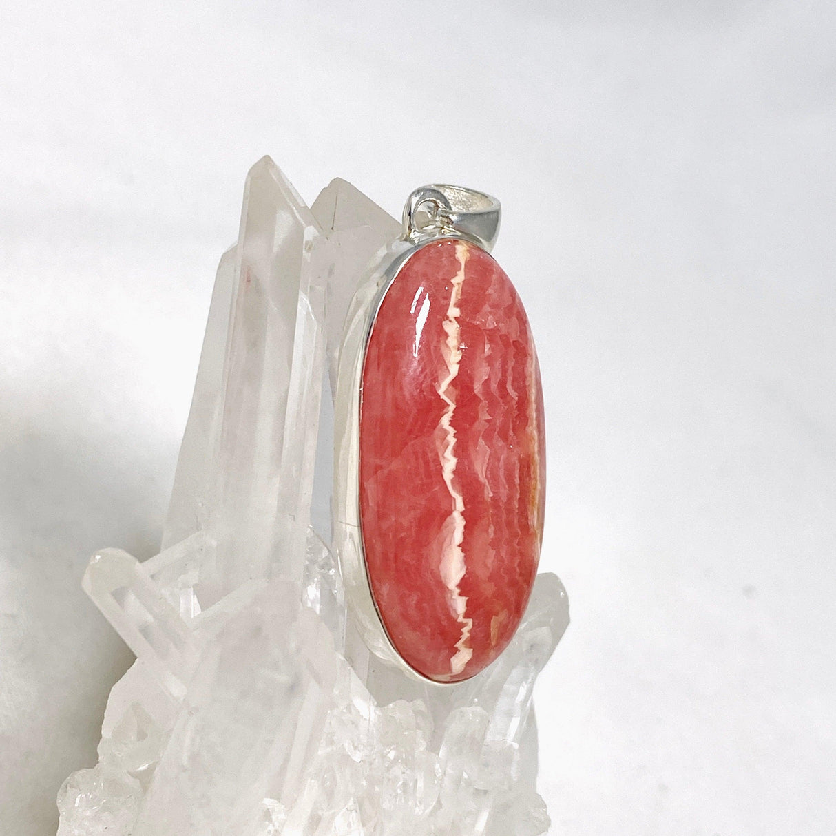 Rhodochrosite Oval Pendant KPGJ4319 - Nature's Magick