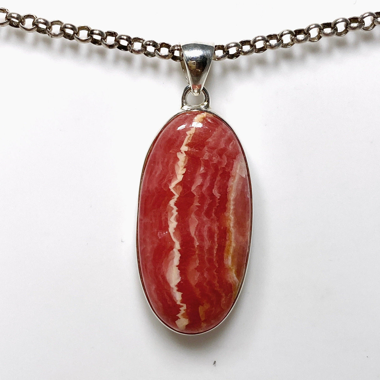 Rhodochrosite Oval Pendant KPGJ4319 - Nature's Magick