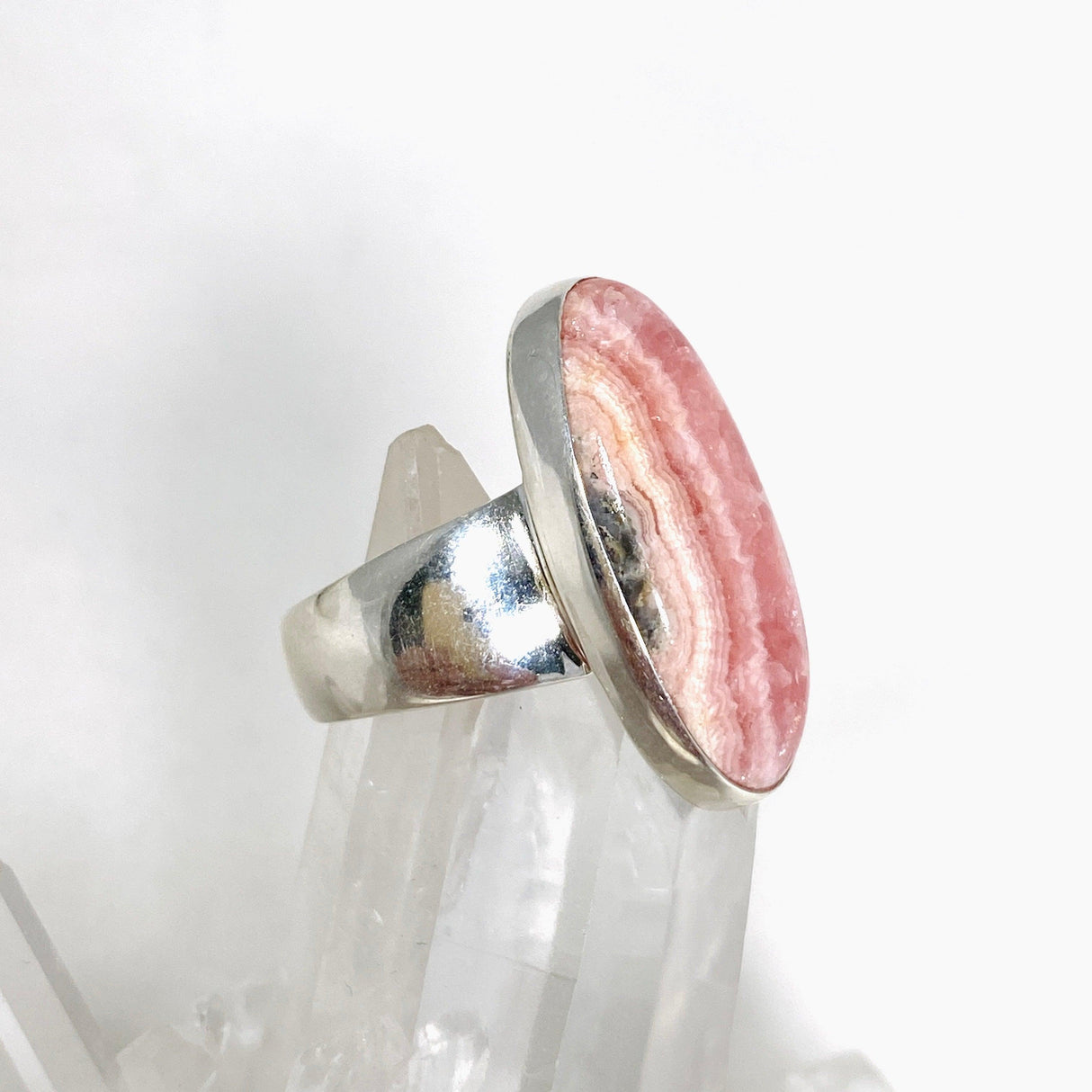 Rhodochrosite Oval Ring Size 7 KRGJ3163 - Nature's Magick