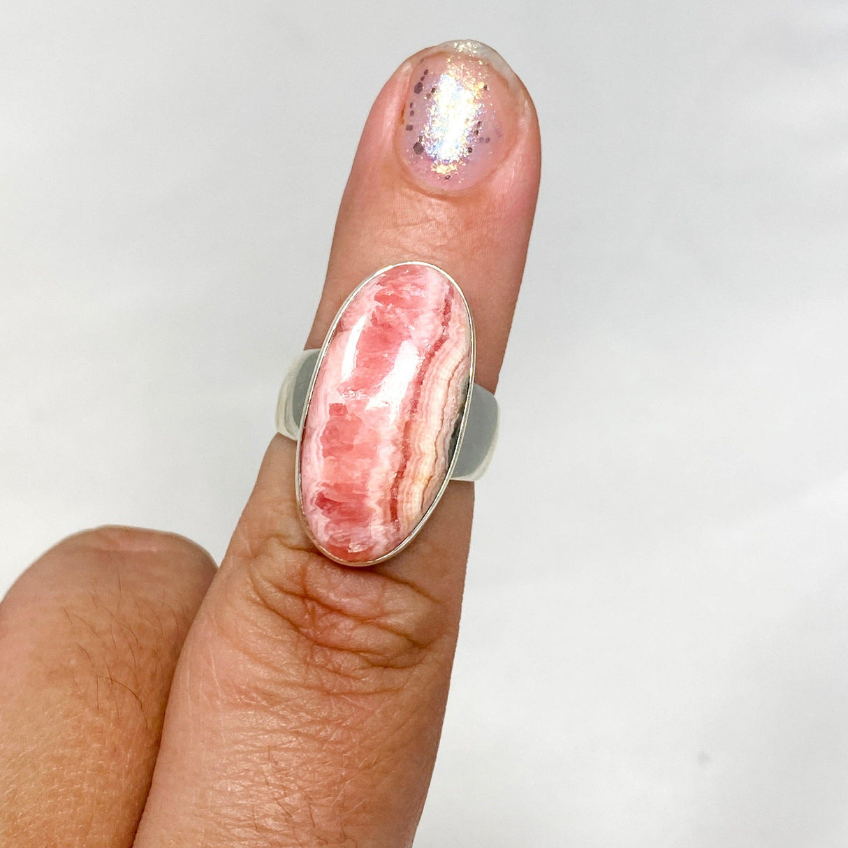 Rhodochrosite Oval Ring Size 7 KRGJ3163 - Nature's Magick