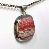 Rhodochrosite Square Pendant in a Hammered Setting KPGJ4322 - Nature's Magick