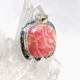 Rhodochrosite Square Pendant in a Hammered Setting KPGJ4323 - Nature's Magick