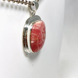 Rhodochrosite Square Pendant in a Hammered Setting KPGJ4323 - Nature's Magick