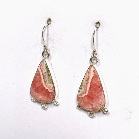 Rhodochrosite Teardrop Earrings in a Decorative Setting KEGJ1459 - Nature's Magick