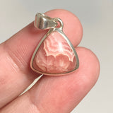 Rhodochrosite Triangular Cabochon Pendant PPGJ1306