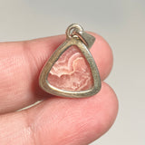 Rhodochrosite Triangular Cabochon Pendant PPGJ1306