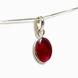 Rhodolite Garnet Oval Faceted Pendant PPGJ1153