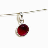 Rhodolite Garnet Round Faceted Pendant PPGJ1154