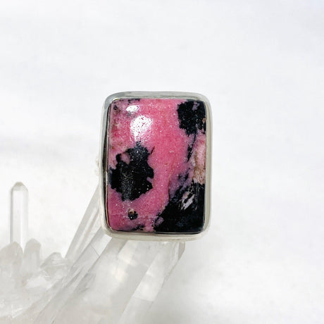 Rhodonite Rectangle Split Band Ring Size 6 KRGJ3211 - Nature's Magick