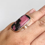Rhodonite Rectangular Cabochon Ring Size 9.5 PRGJ1033