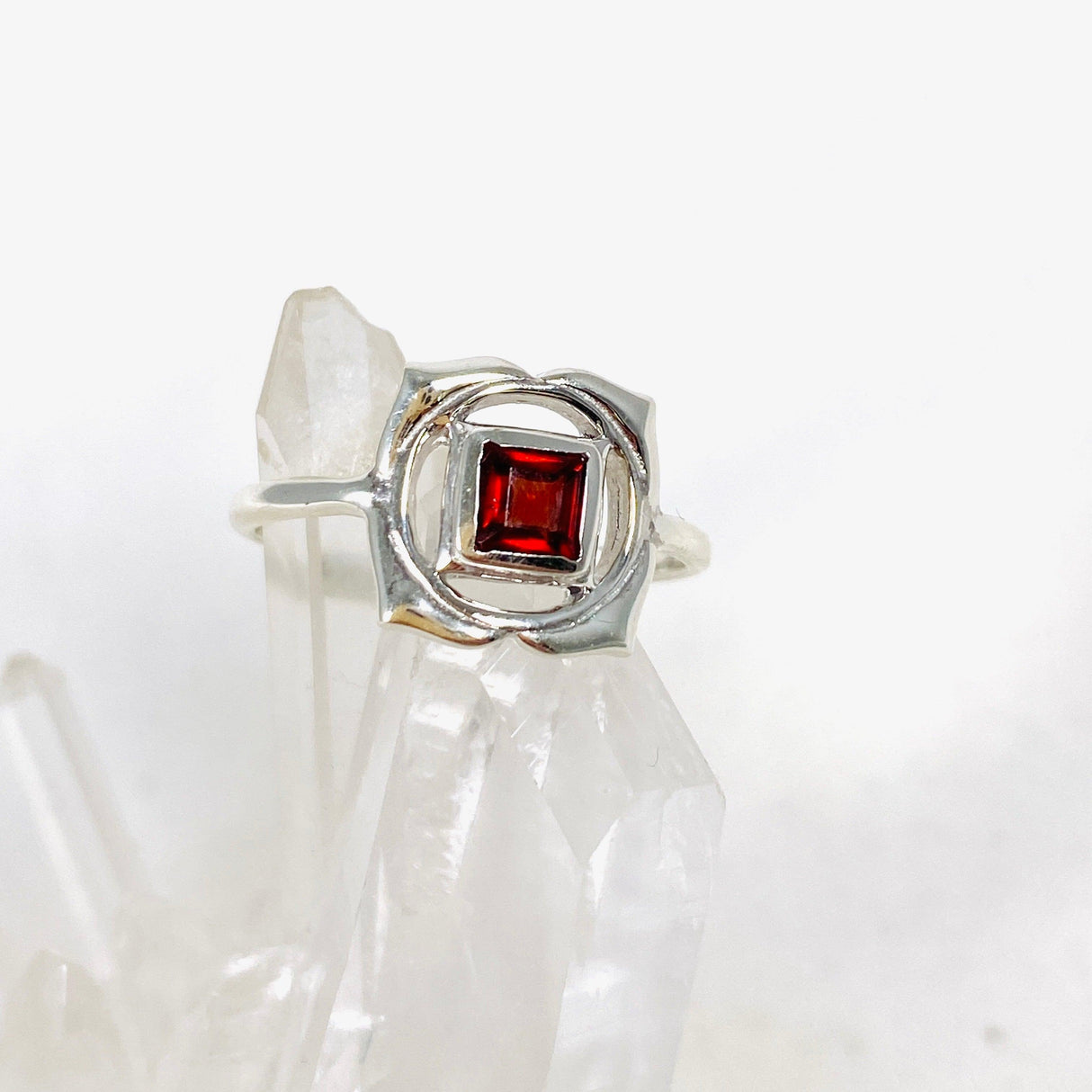 Root Chakra Ring with Garnet - Nature's Magick