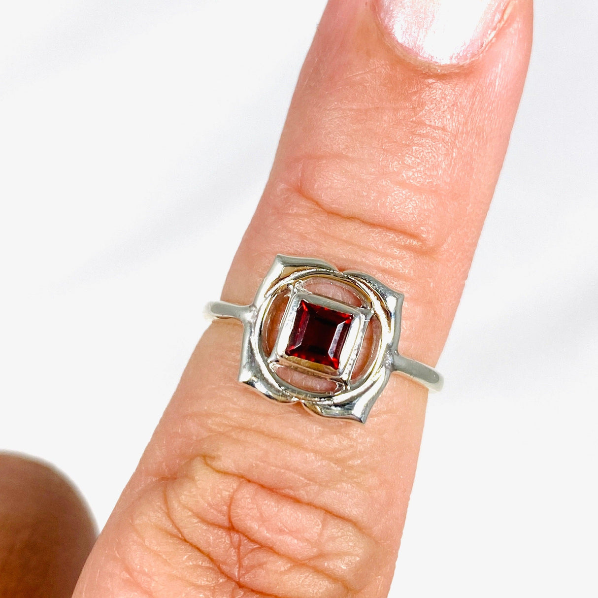 Root Chakra Ring with Garnet - Nature's Magick