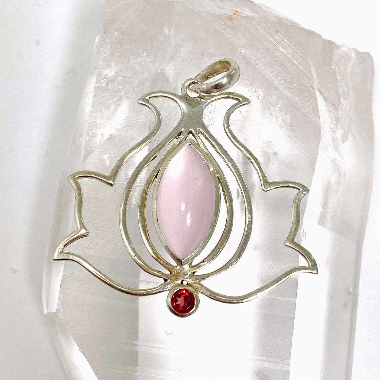 Rose Quartz and Garnet Multi-stone Decorative Pendant PPGJ1185