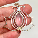 Rose Quartz and Garnet Multi-stone Decorative Pendant PPGJ1185