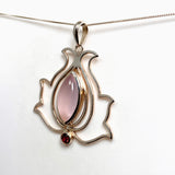Rose Quartz and Garnet Multi-stone Decorative Pendant PPGJ1185