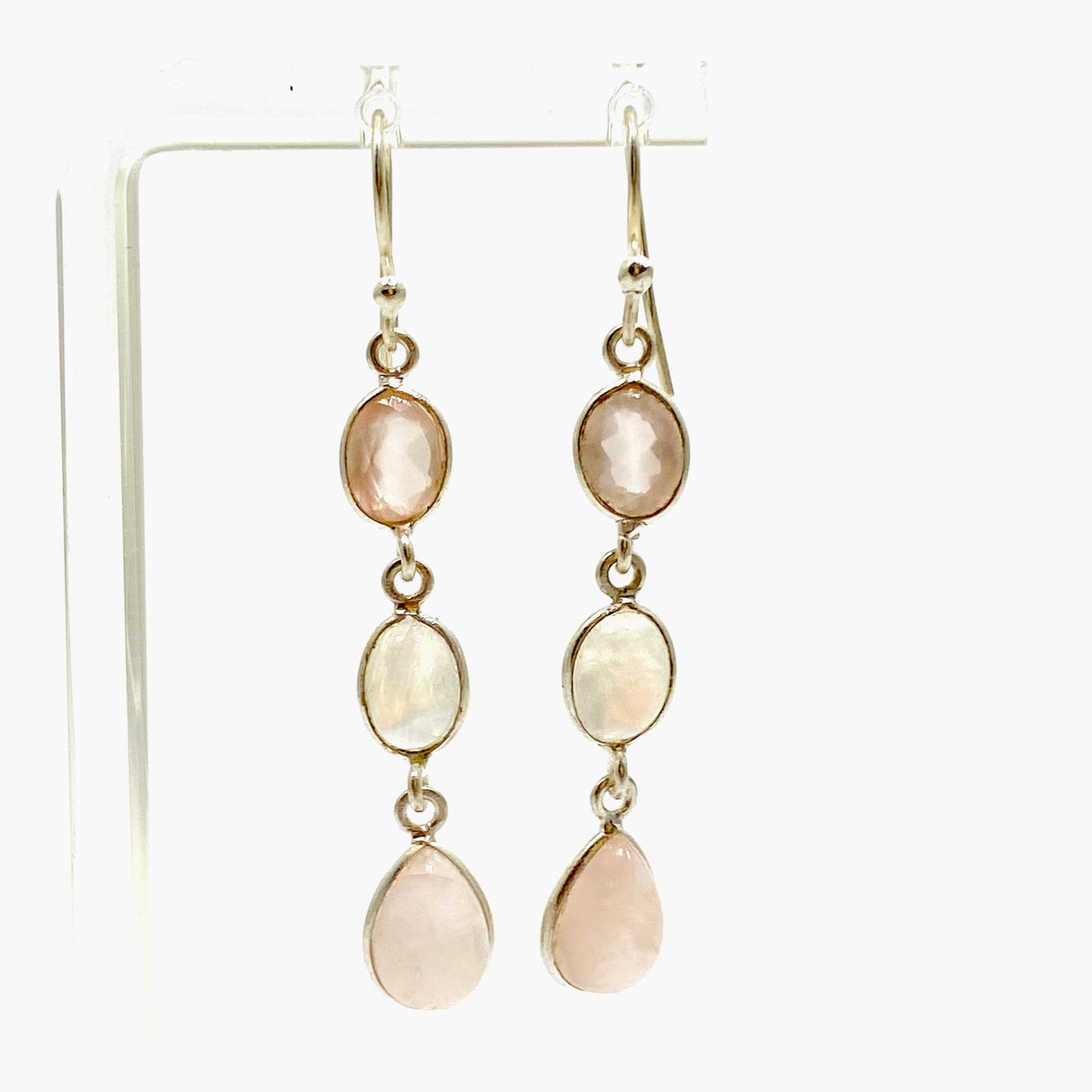Rose Quartz and Moonstone Multi-stone Earrings F191