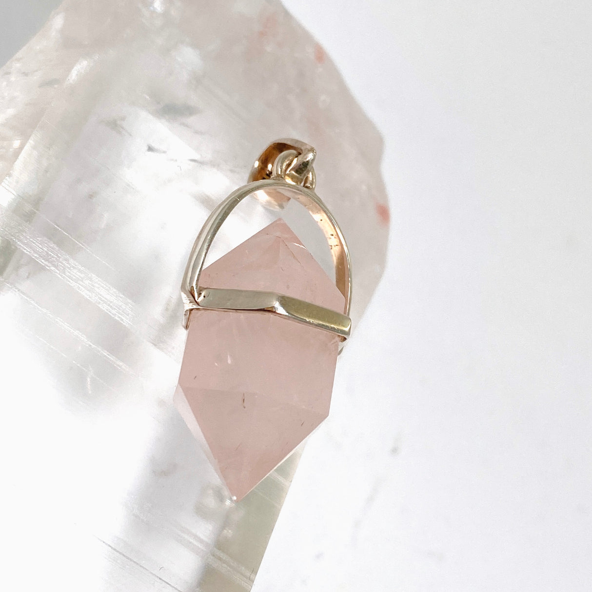 Rose Quartz Double Point Pendant PPGJ1235