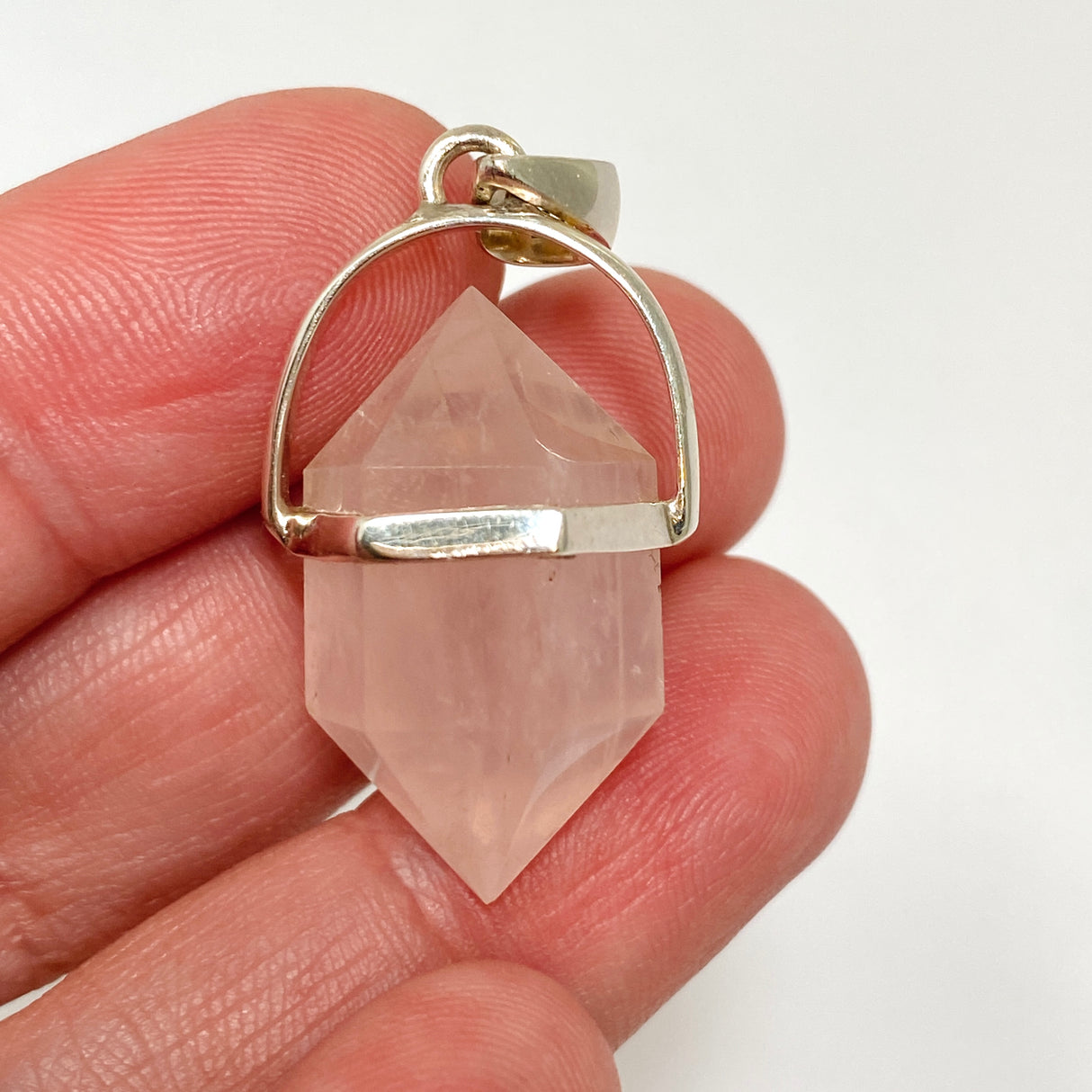 Rose Quartz Double Point Pendant PPGJ1235