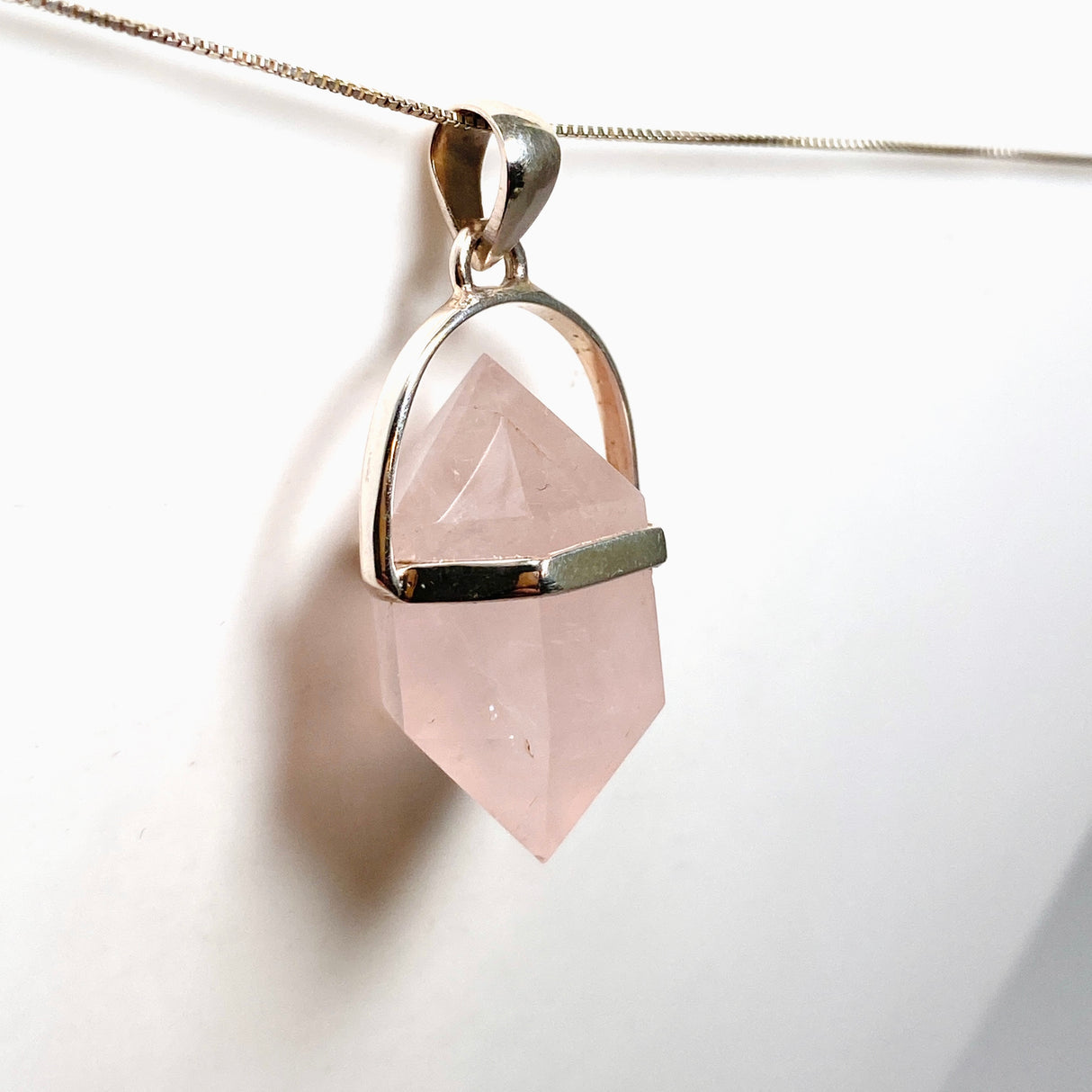 Rose Quartz Double Point Pendant PPGJ1235