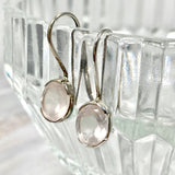 Rose Quartz faceted oval earrings KEGJ884 - Nature's Magick