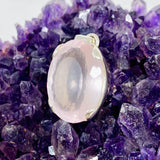 Rose Quartz Faceted Oval Pendant KPGJ3996 - Nature's Magick