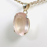 Rose Quartz Faceted Oval Pendant KPGJ3996 - Nature's Magick