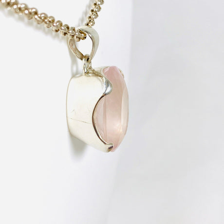 Rose Quartz Faceted Oval Pendant KPGJ3996 - Nature's Magick