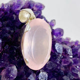 Rose Quartz Faceted Oval Pendant KPGJ3997 - Nature's Magick