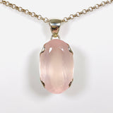 Rose Quartz Faceted Oval Pendant KPGJ3997 - Nature's Magick