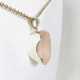 Rose Quartz Faceted Oval Pendant KPGJ3997 - Nature's Magick