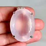 Rose Quartz Faceted Oval Pendant KPGJ3998 - Nature's Magick