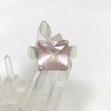 Rose Quartz Faceted Square Ring Size 11.5 PRGJ427 - Nature's Magick