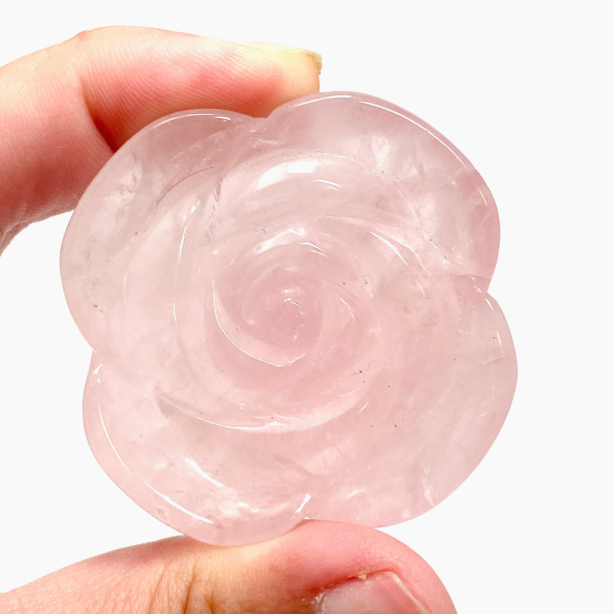 Rose Quartz Flower Carving RQFLO-01