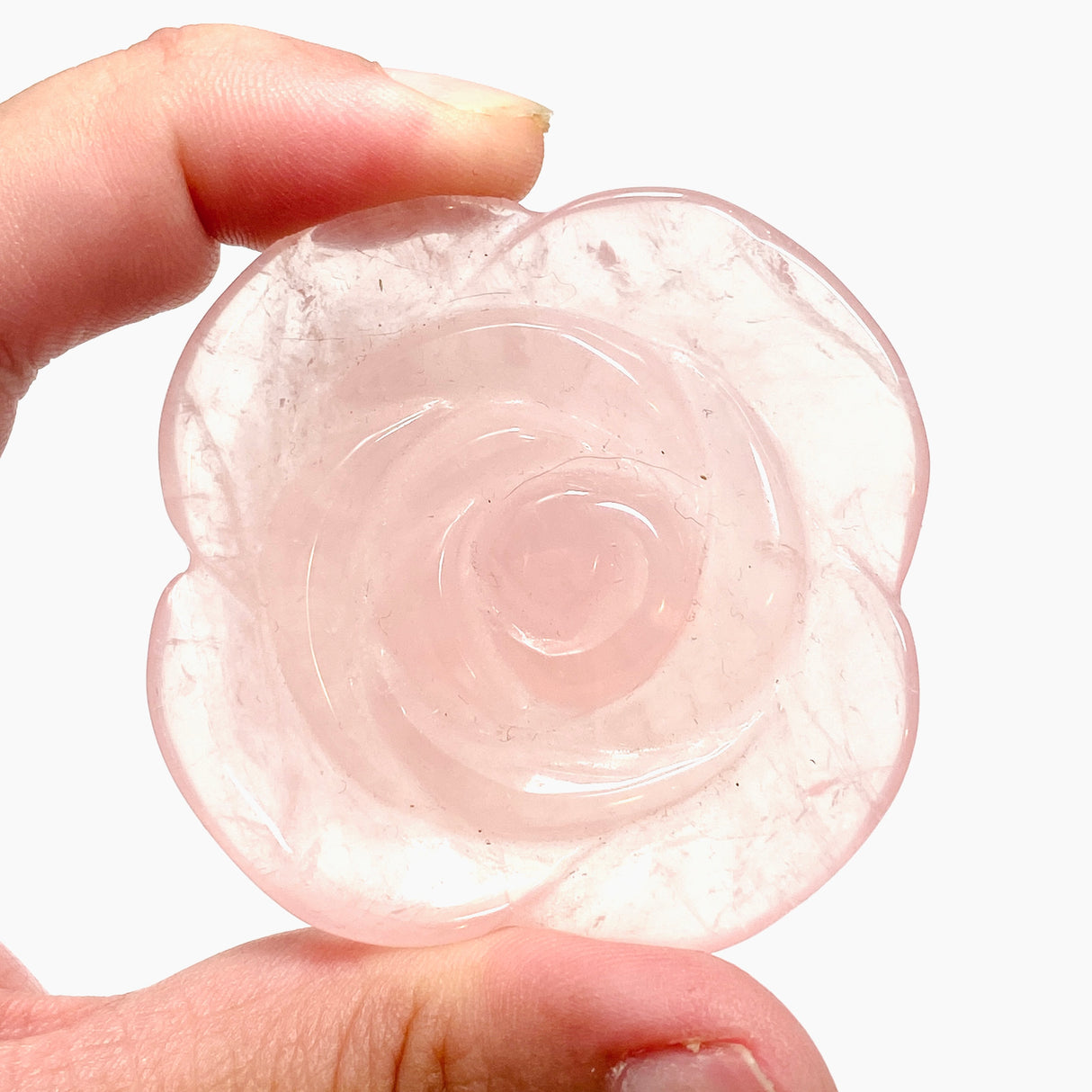 Rose Quartz Flower Carving RQFLO-01