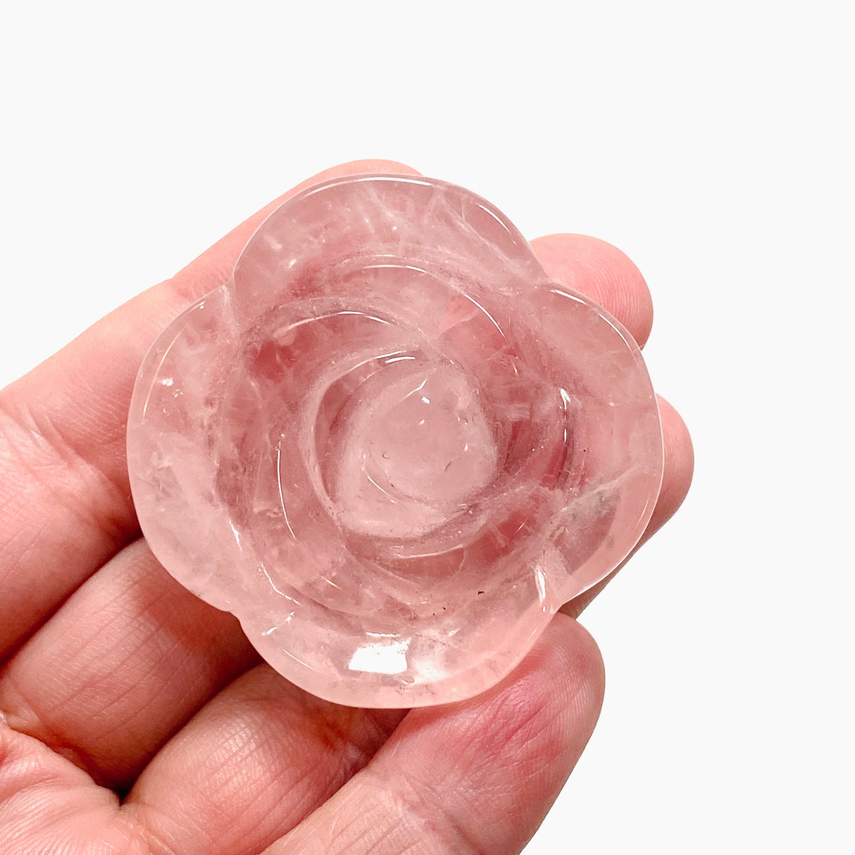 Rose Quartz Flower Carving RQFLO-01