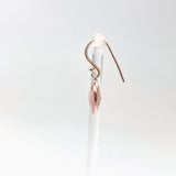 Rose Quartz Oval Checkerboard Faceted Earrings PEGJ405