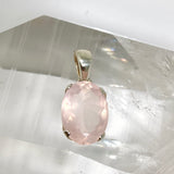 Rose Quartz Oval Faceted Pendant PPGJ1307
