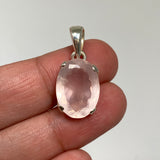 Rose Quartz Oval Faceted Pendant PPGJ1307