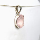 Rose Quartz Oval Faceted Pendant PPGJ1307