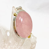 Rose Quartz Oval Pendant with Brass Accents KPGJ4312 - Nature's Magick