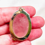 Rose Quartz Oval Pendant with Brass Accents KPGJ4312 - Nature's Magick