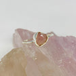 Rose Quartz Raw Crystal Fine Band Ring R3701-RQ - Nature's Magick