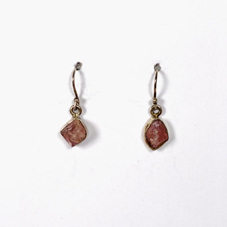 Rose Quartz raw earrings E2359-RQ-7