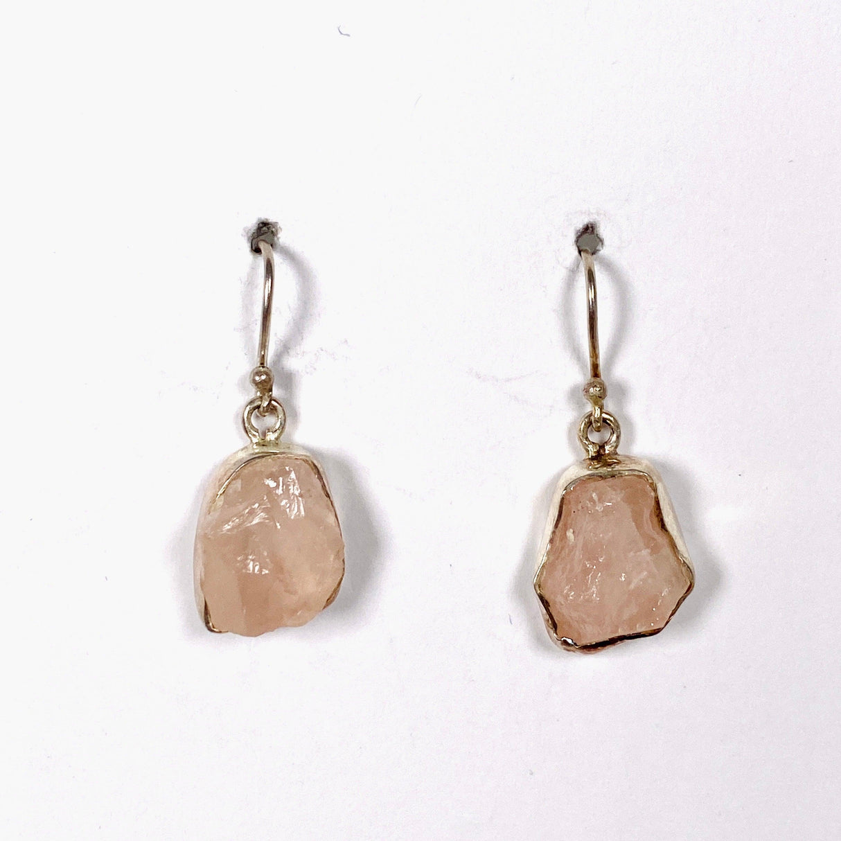 Rose Quartz raw earrings E2359-RQ-13