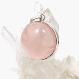 Rose Quartz Round Cabochon Pendant THP-15